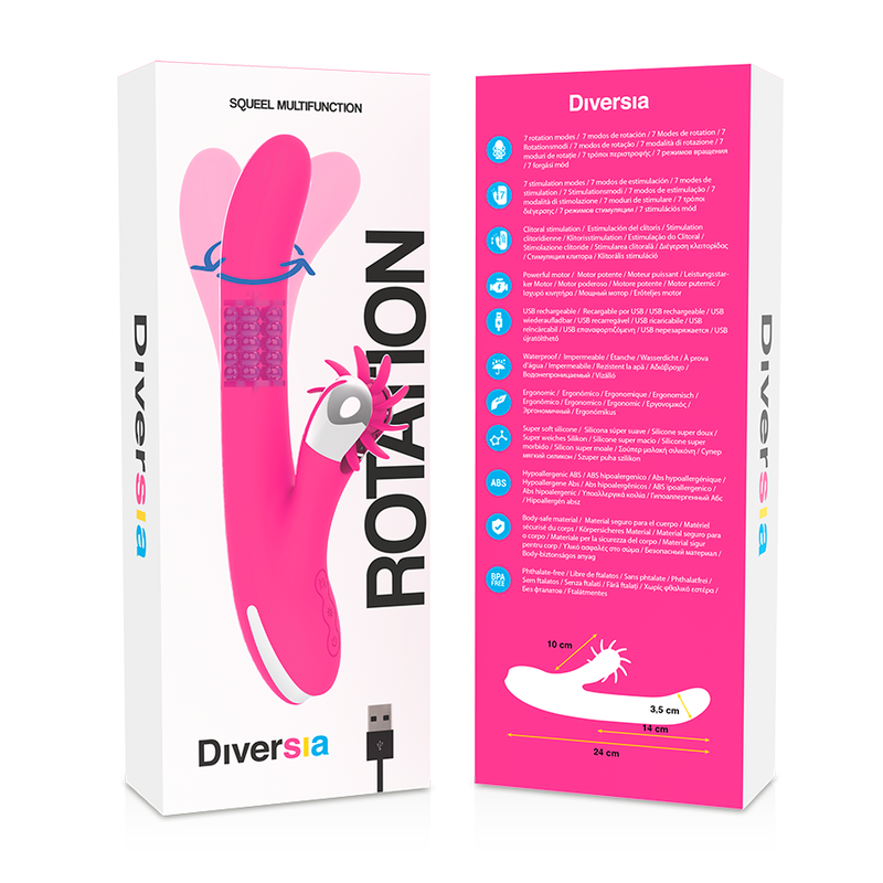 DIVERSIA - BUNNY ROTATION 24 CM - NOCTURNA DESIRES
