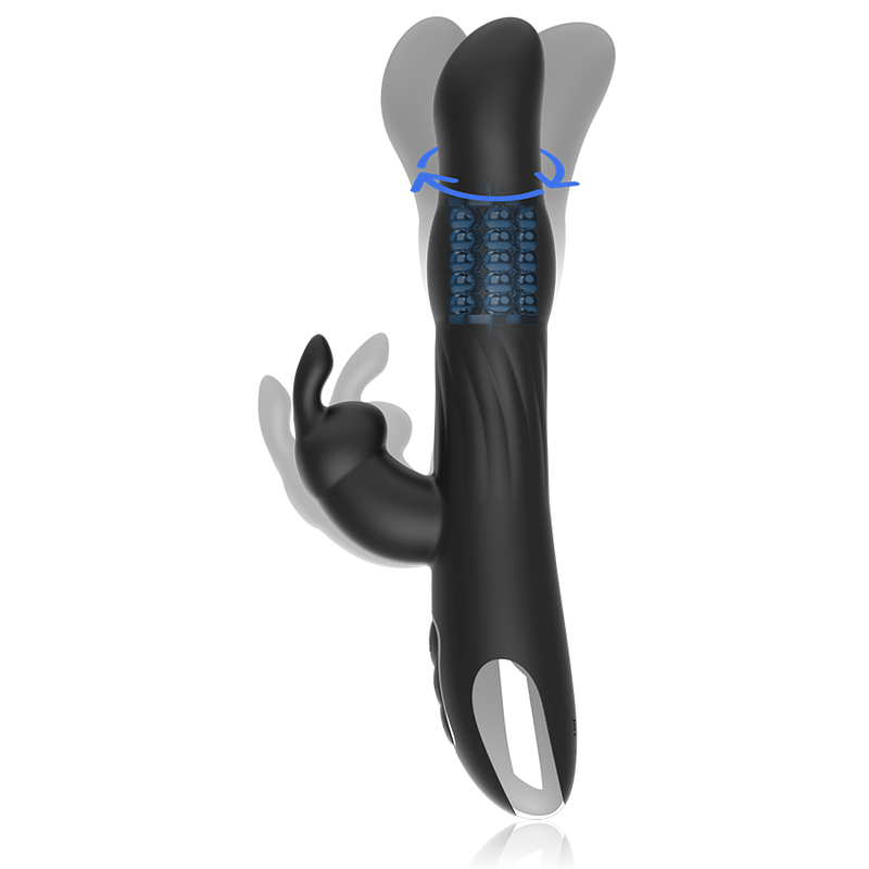 BRILLY GLAM- MOEBIUS RABBIT VIBRATOR & ROTATOR COMPATIBLE WITH WATCHME WIRELESS TECHNOLOGY - NOCTURNA DESIRES