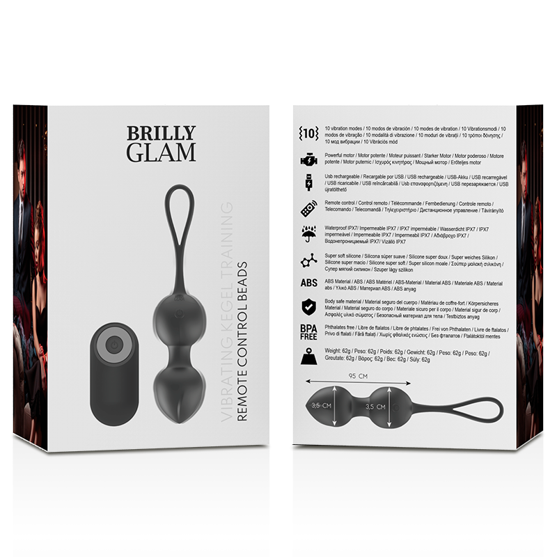 BRILLY GLAM - VIBRATING KEGEL BEADS REMOTE CONTROL - NOCTURNA DESIRES