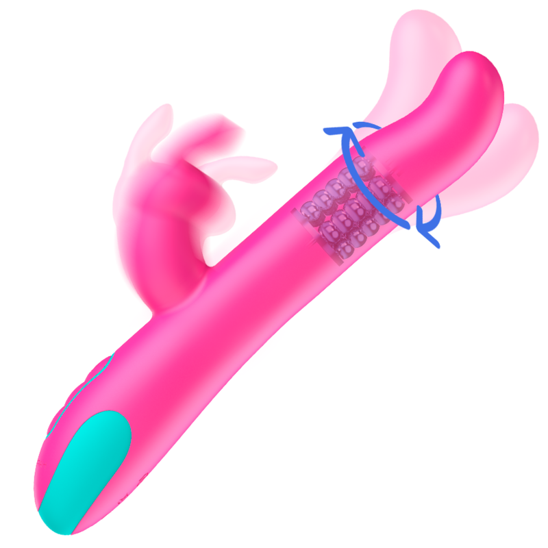 HAPPY LOKY - PLUTO RABBIT VIBRATOR & ROTATOR WATCHME WIRELESS TECHNOLOGY COMPATIBLE - NOCTURNA DESIRES