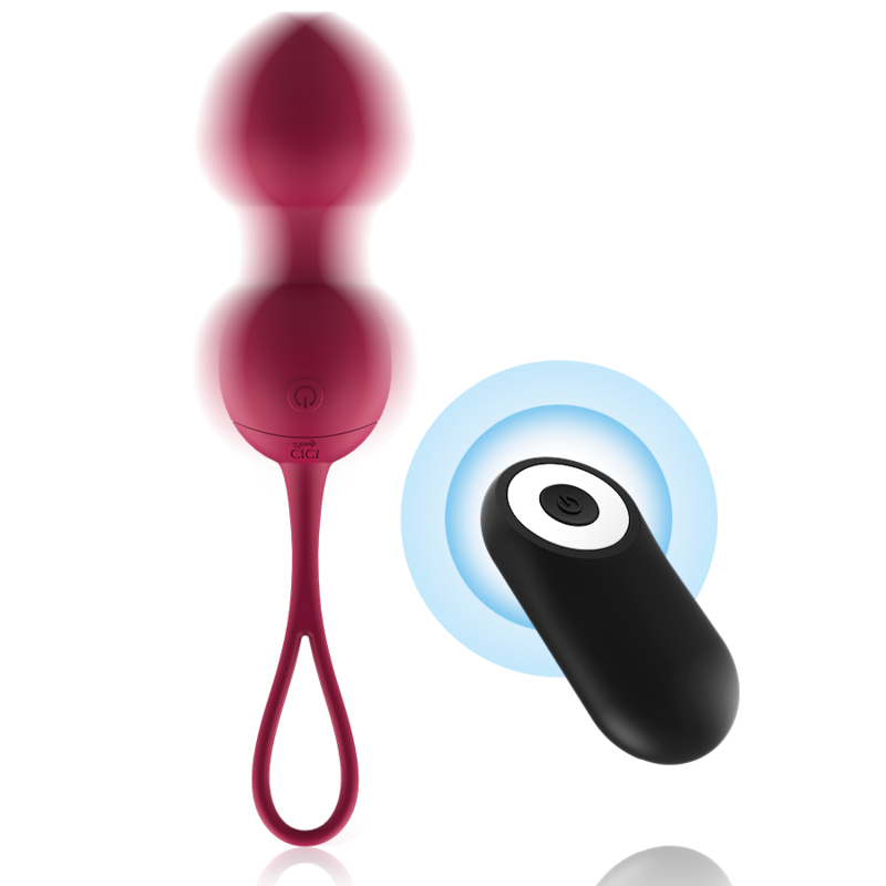 CICI BEAUTY - PREMIUM SILICONE 3 VIBRATING KEGEL BEADS REMOTE CONTROL - NOCTURNA DESIRES