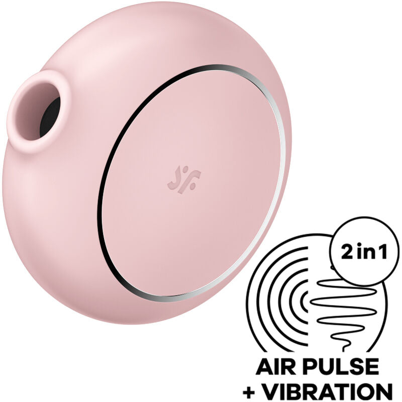 SATISFYER - PRO TO GO 3 DOUBLE AIR PULSE STIMULATOR & VIBRATOR PINK - NOCTURNA DESIRES