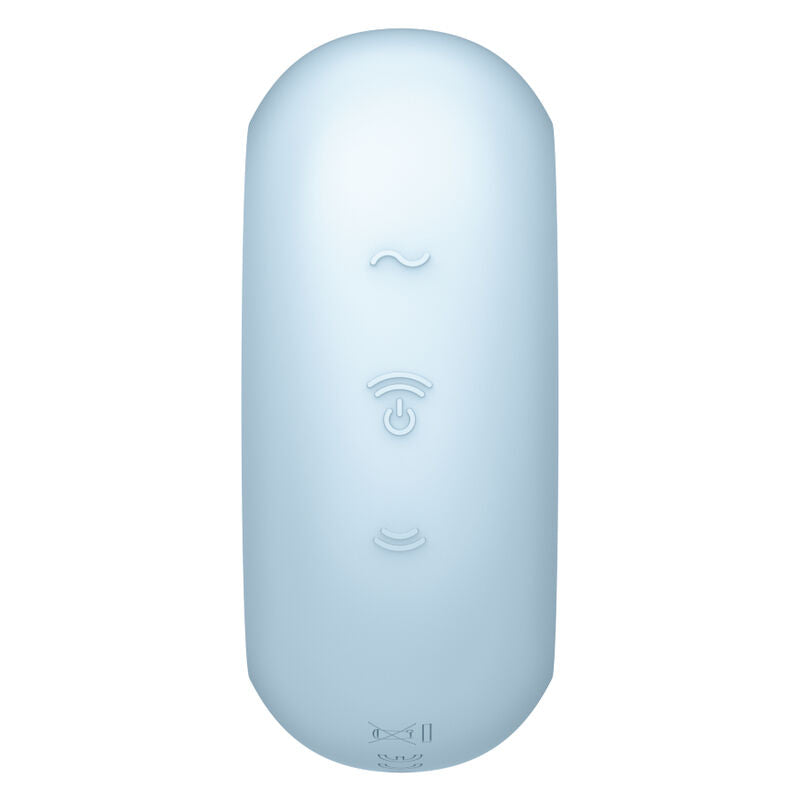SATISFYER - PRO TO GO 3 DOUBLE AIR PULSE STIMULATOR & VIBRATOR BLUE - NOCTURNA DESIRES