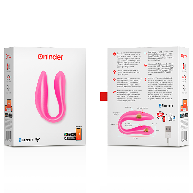ONINDER - LISBOA PINK G-POINT & CLITORIS STIMULATOR - FREE PINK APP - NOCTURNA DESIRES