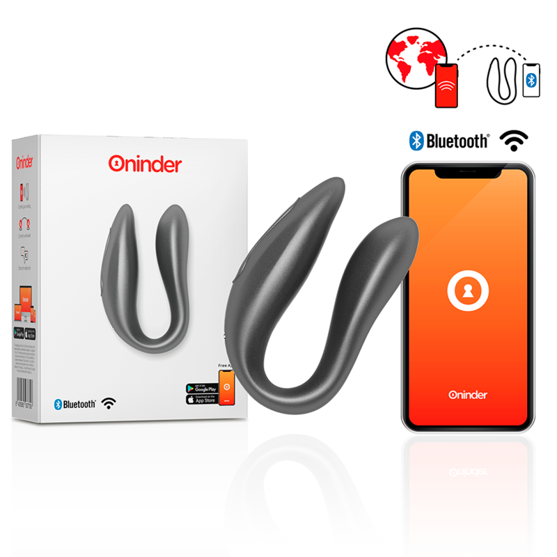 ONINDER - LISBOA BLACK G-POINT & CLITORIS STIMULATOR - FREE APP - NOCTURNA DESIRES