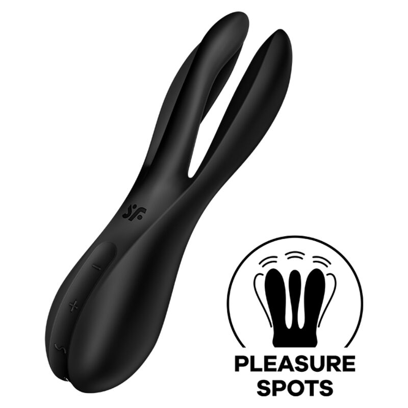 SATISFYER - THREESOME 2 VIBRATOR BLACK SATISFYER VIBRATOR  NOCTURNA DESIRES