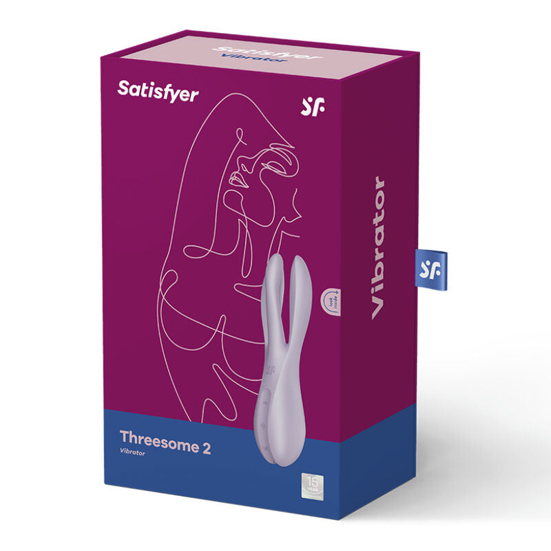 SATISFYER - THREESOME 2 VIBRATOR VIOLET - NOCTURNA DESIRES