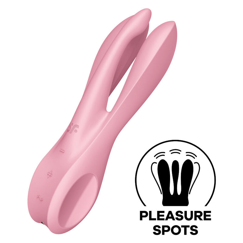 SATISFYER - THREESOME 1 VIBRATOR PINK SATISFYER VIBRATOR  NOCTURNA DESIRES