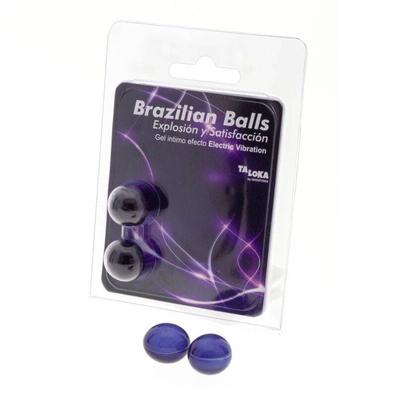TALOKA - 2 BRAZILIAN BALLS ELECTRIC VIBRATING EFFECT EXCITING GEL - NOCTURNA DESIRES