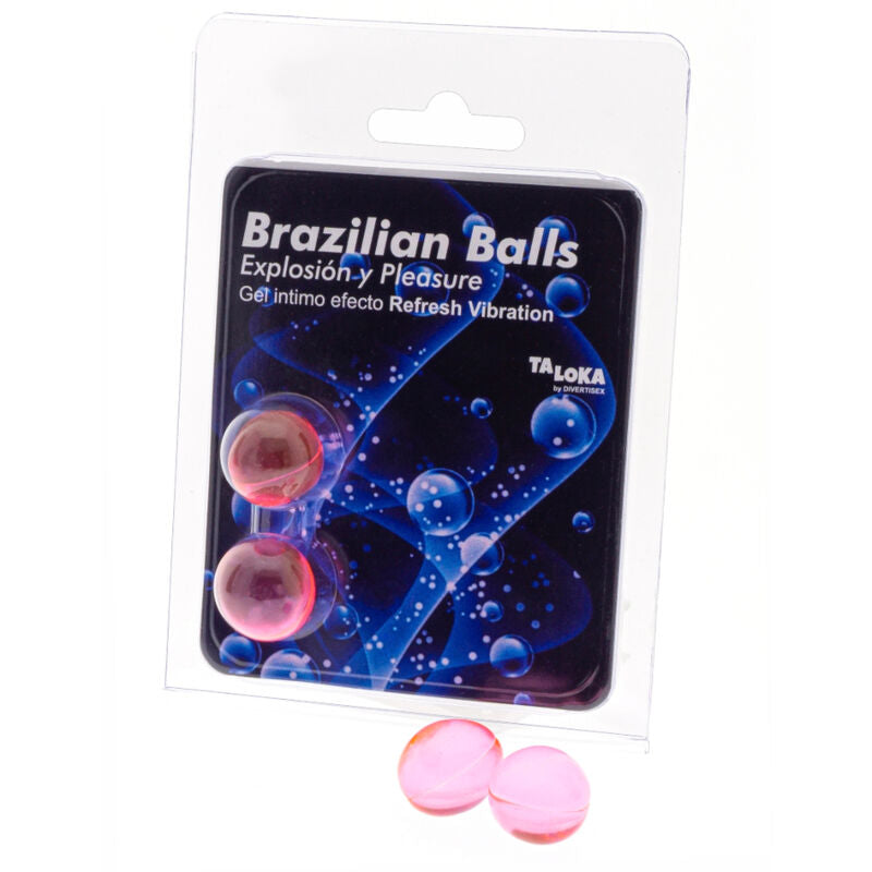 TALOKA - 2 BRAZILIAN BALLS REFRESH VIBRATING EFFECT EXCITING GEL - NOCTURNA DESIRES