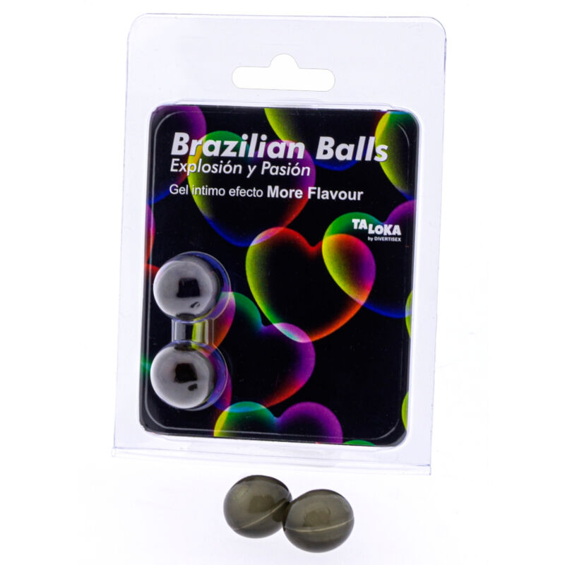 TALOKA - 2 BRAZILIAN BALLS MORE FLAVOUR EFFECT EXCITING GEL - NOCTURNA DESIRES