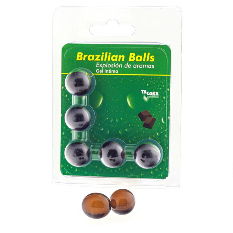 TALOKA - 5 BRAZILIAN BALLS CHOCOLATE INTIMATE GEL - NOCTURNA DESIRES