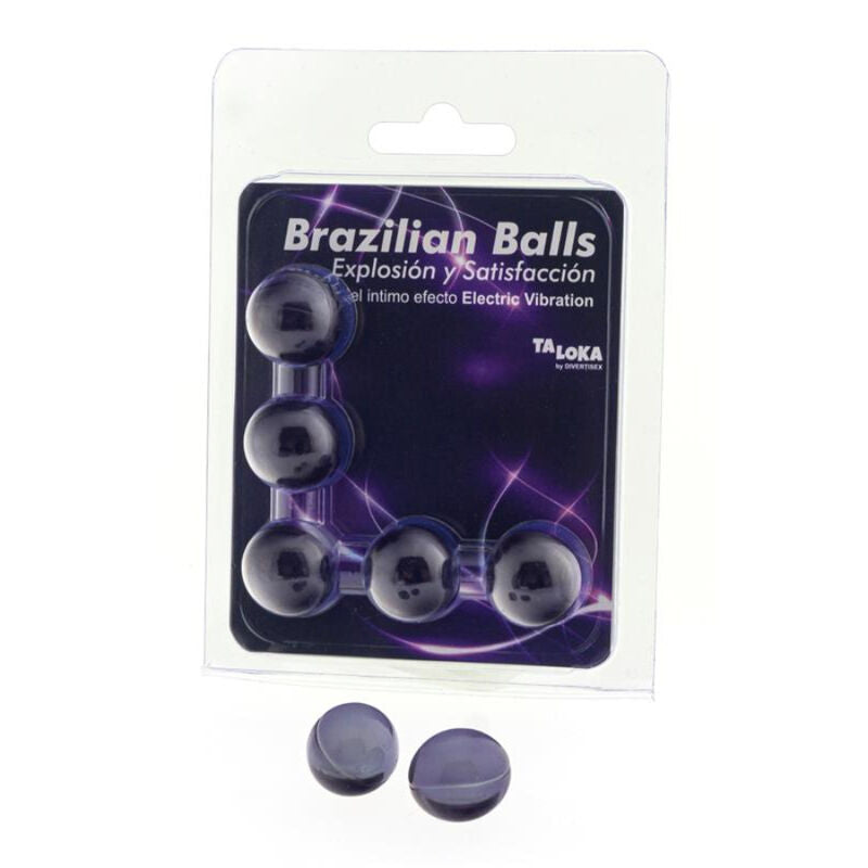 TALOKA - 5 BRAZILIAN BALLS ELECTRIC VIBRATING EFFECT EXCITING GEL - NOCTURNA DESIRES