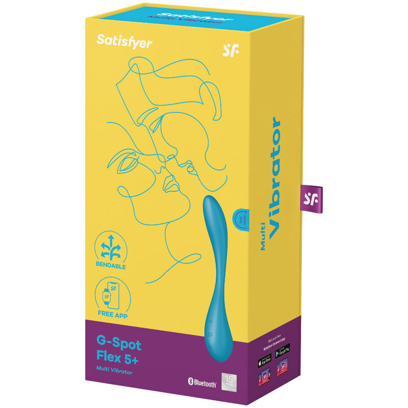 SATISFYER - G-SPOT FLEX 5 MULTI VIBRATOR BLUE - NOCTURNA DESIRES