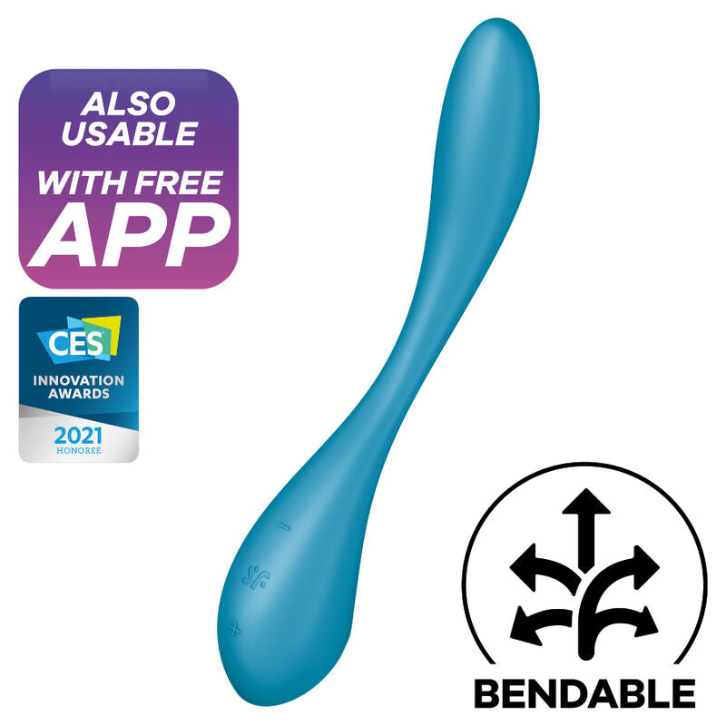 SATISFYER - G-SPOT FLEX 5 MULTI VIBRATOR BLUE - NOCTURNA DESIRES