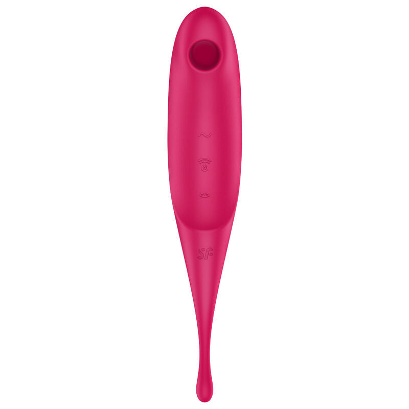 SATISFYER - TWIRLING PRO AIR PULSE STIMULATOR & VIBRATOR RED - NOCTURNA DESIRES