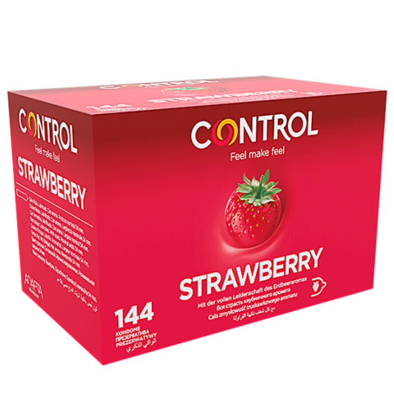CONTROL - ADAPTA STRAWBERRY CONDOMS 144 UNITS - NOCTURNA DESIRES