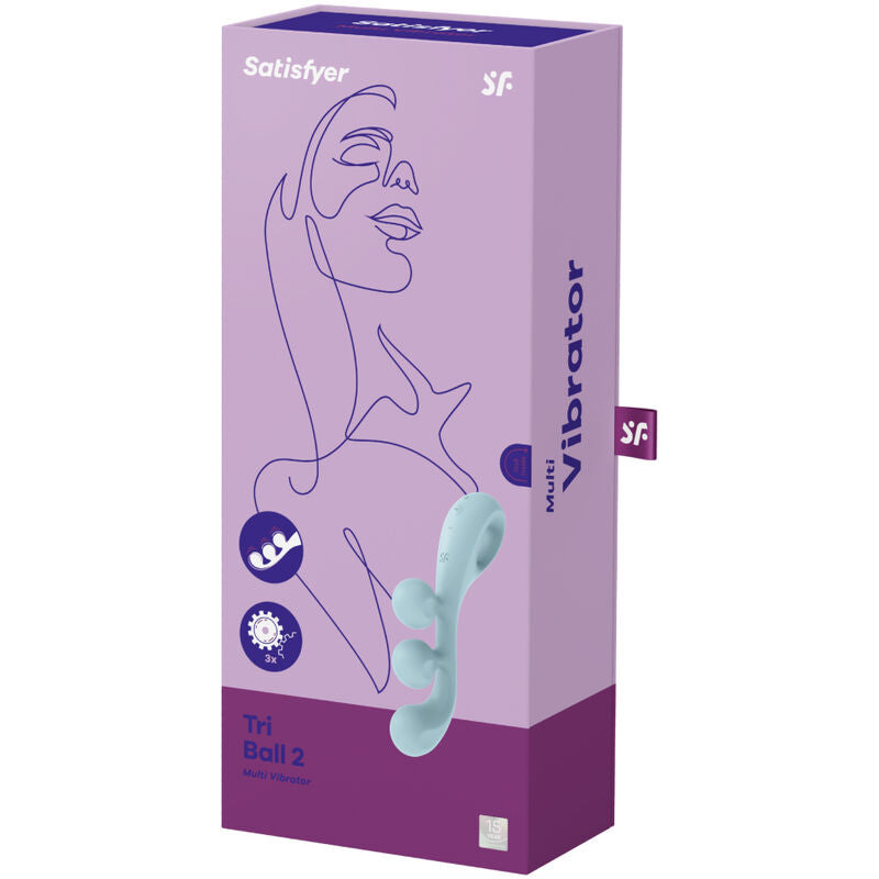 SATISFYER - TRI BALL 2 MULTI VIBRATOR BLUE - NOCTURNA DESIRES
