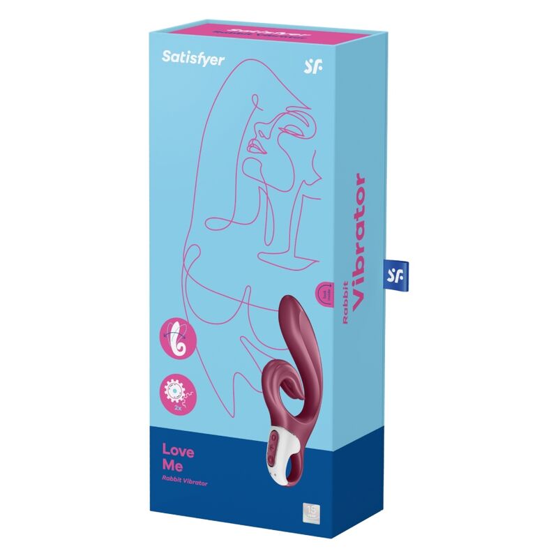 SATISFYER - LOVE ME RABBIT VIBRATION RED - NOCTURNA DESIRES