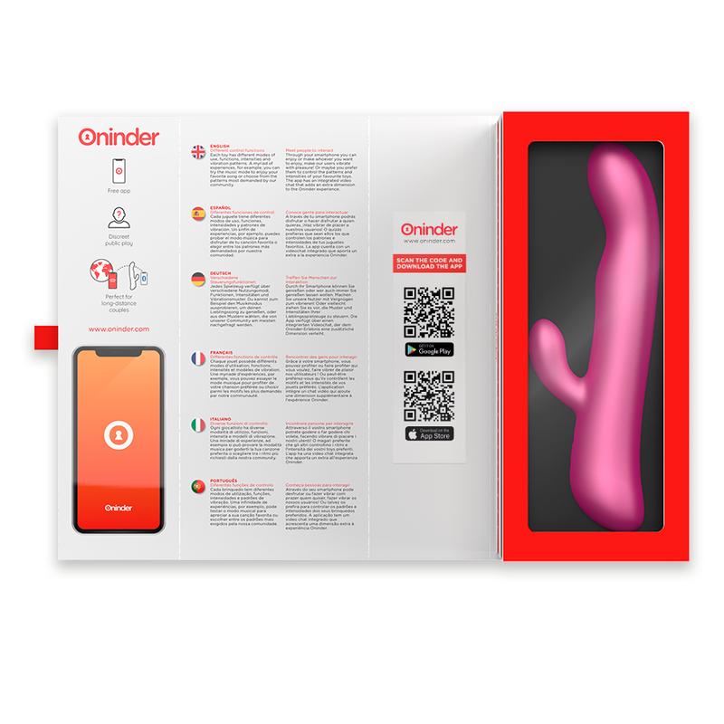 ONINDER - OSLO VIBRATION & ROTATION PINK - FREE APP - NOCTURNA DESIRES