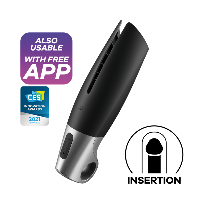 SATISFYER - POWER MASTURBATOR BLACK - NOCTURNA DESIRES