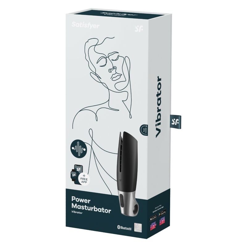 SATISFYER - POWER MASTURBATOR BLACK - NOCTURNA DESIRES