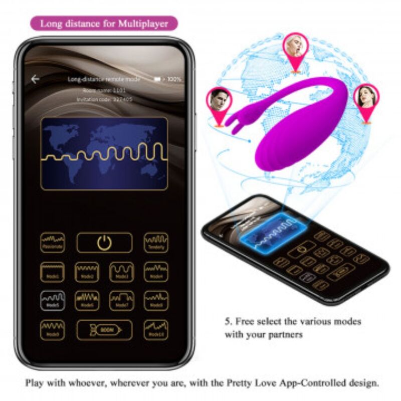 PRETTY LOVE - CATALINA MASSAGER FREE APP LILAC - NOCTURNA DESIRES