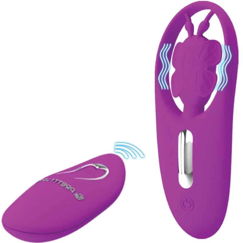 PRETTY LOVE - DANCING BUTTERFLY STIMULATOR FOR PANTIES WITH REMOTE CONTROL LILAC - NOCTURNA DESIRES