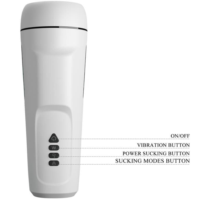 PRETTY LOVE - SIENNA VIBRATING MALE MASTURBATOR WITH VOICE AND SUCTION - NOCTURNA DESIRES