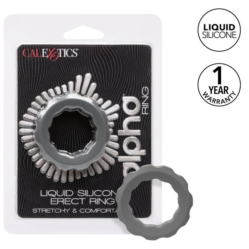 CALEXOTICS - ALPHA ERECT RING GREY - NOCTURNA DESIRES