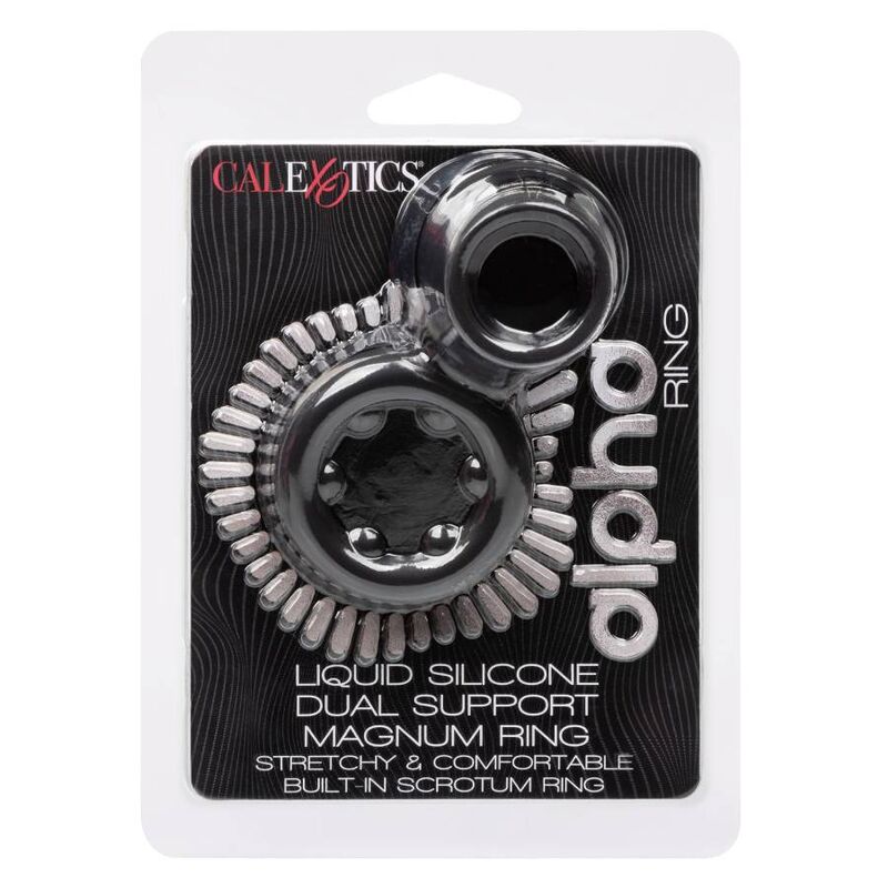 CALEXOTICS - ALPHA DUAL MAGNUM RING BLACK - NOCTURNA DESIRES