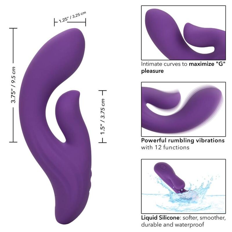 CALEXOTICS - STELLA DUAL PLEASER VIOLET - NOCTURNA DESIRES