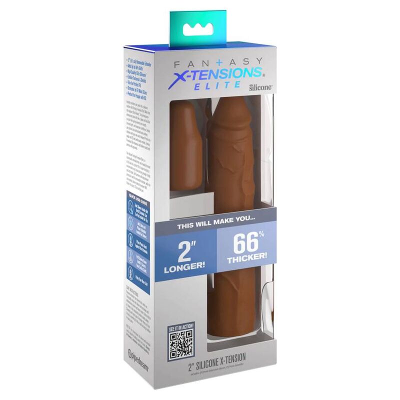FANTASY X- TENSIONS - PIPEDREAMS SLEEVE 20,32 CM + 5,00 CM INCH PLUG CARAMEL - NOCTURNA DESIRES