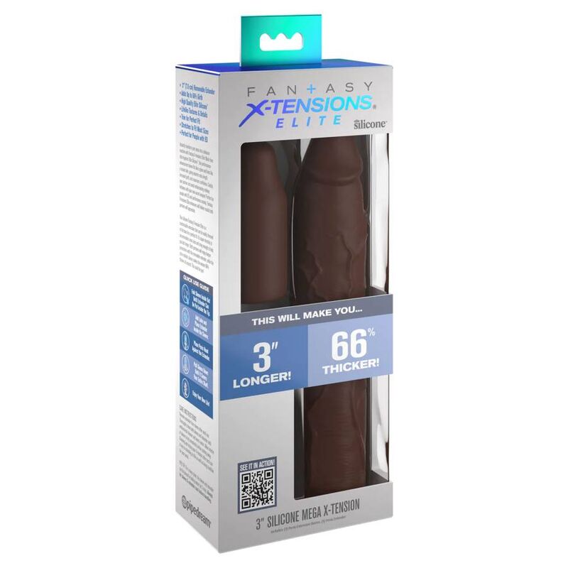 FANTASY X- TENSIONS - PIPEDREAMS SLEEVE 22,86 CM + 7,62 CM PLUG BROWN - NOCTURNA DESIRES
