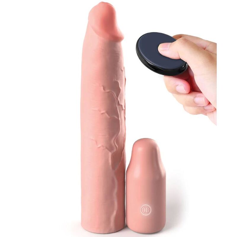 FANTASY X- TENSIONS - PIPEDREAMS SLEEVE 22,86 CM + 7,62 CM PLUG REMOTE SKIN - NOCTURNA DESIRES