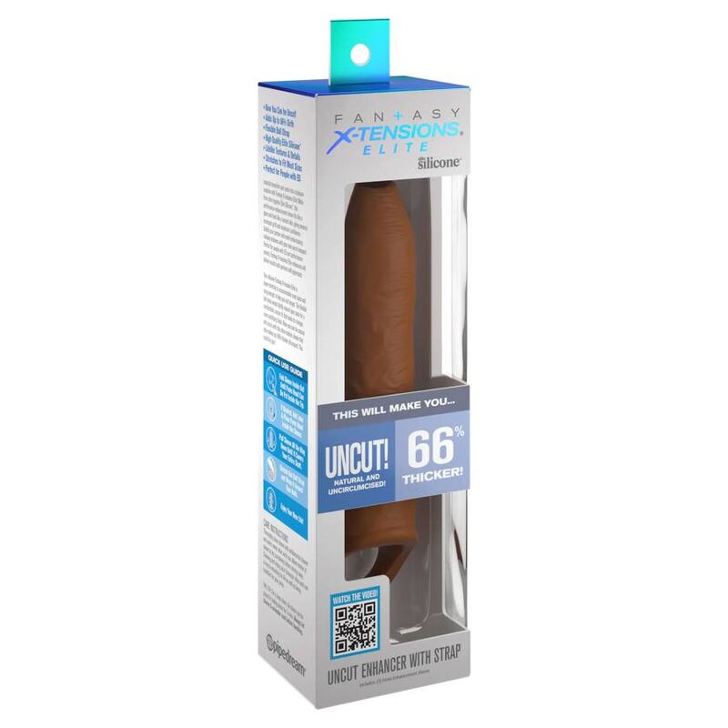 PIPEDREAMS - SLEEVE UNCUT 17,78 CM W STRAP CARAMEL - NOCTURNA DESIRES