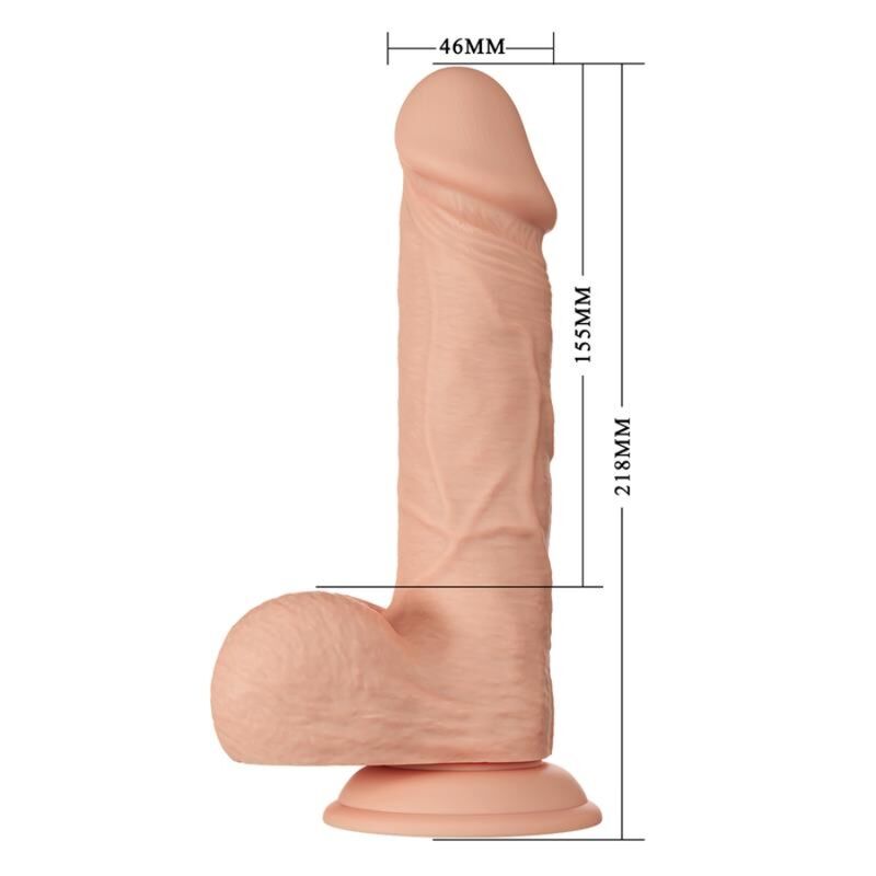 BAILE - BEAUTIFUL ENCOUNTER BAHAMUT FLEXIBLE REALISTIC DILDO 21.8 CM NATURAL - NOCTURNA DESIRES