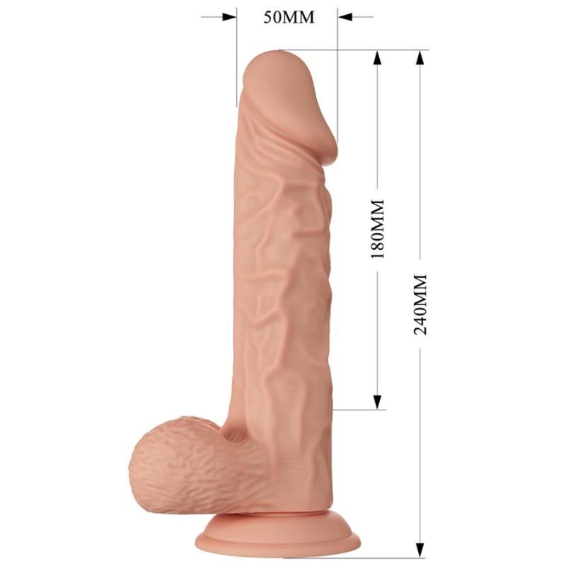 BAILE - BEAUTIFUL ENCOUNTER BURAQ FLEXIBLE REALISTIC DILDO 24 CM NATURAL - NOCTURNA DESIRES