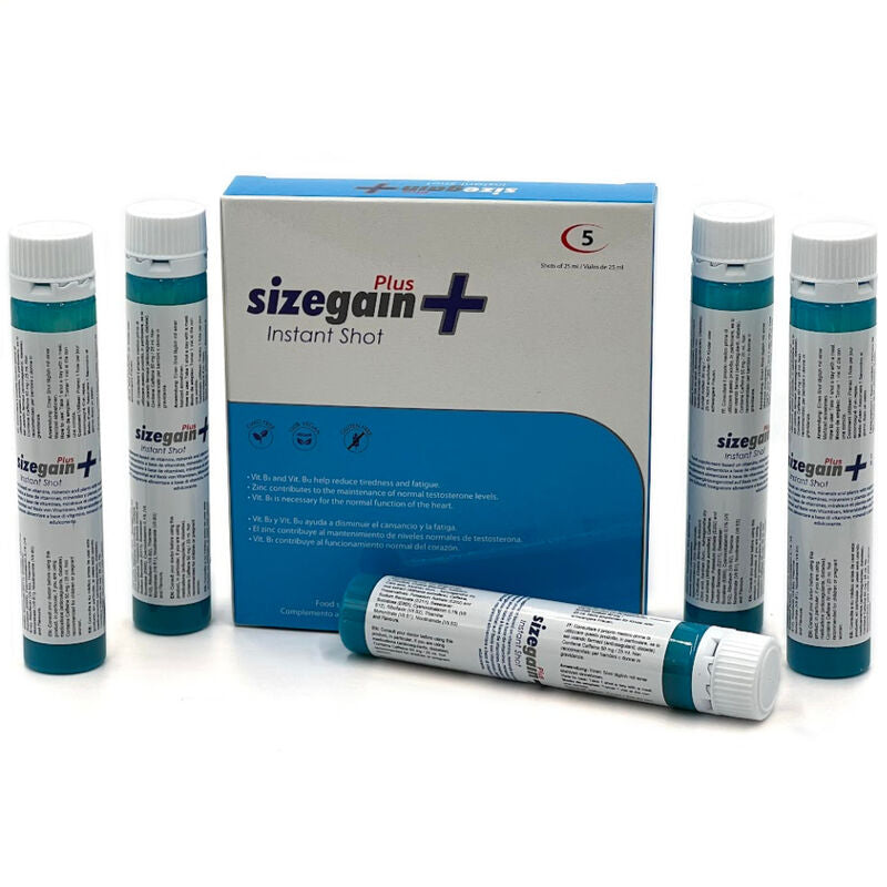 500 COSMETICS -SIZEGAIN PLUS INSTANT SHOT MALE ENERGIZER 5 UNITS - NOCTURNA DESIRES