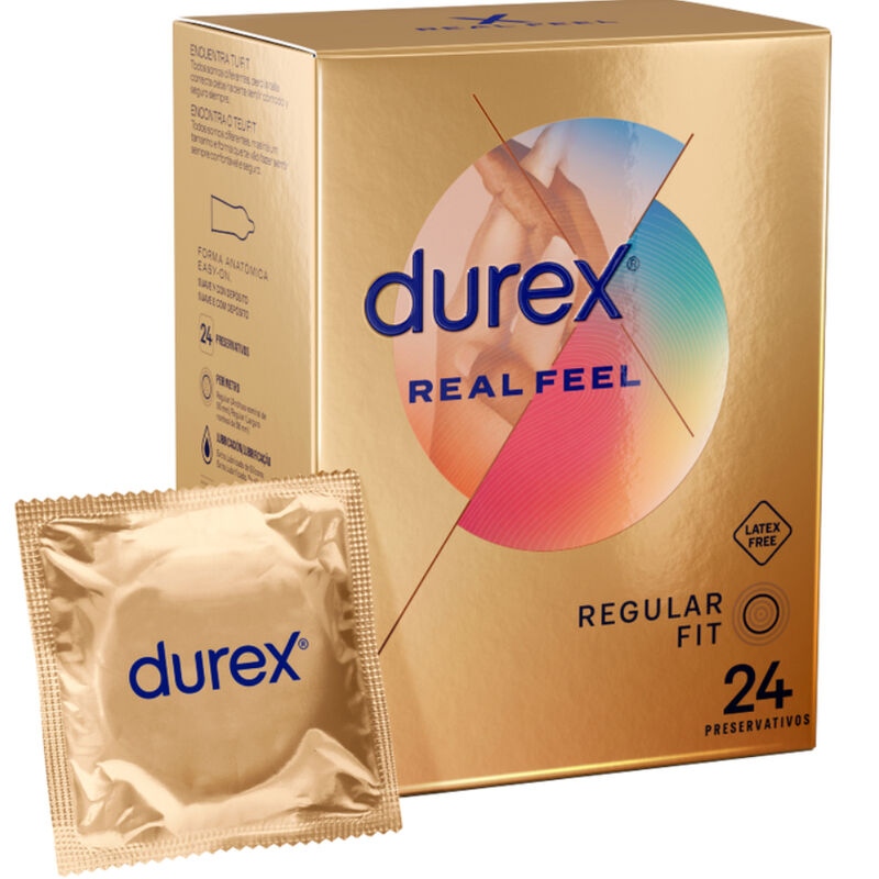 DUREX - REAL FEEL 24 UDS DUREX CONDOMS  NOCTURNA DESIRES