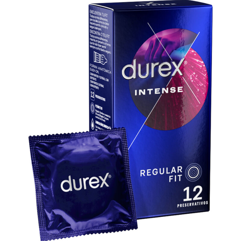 DUREX - INTENSE ORGASMIC 12 UNITS DUREX CONDOMS  NOCTURNA DESIRES