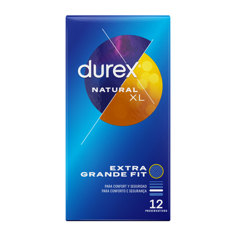 DUREX - NATURAL XL 12 UNITS DUREX CONDOMS  NOCTURNA DESIRES