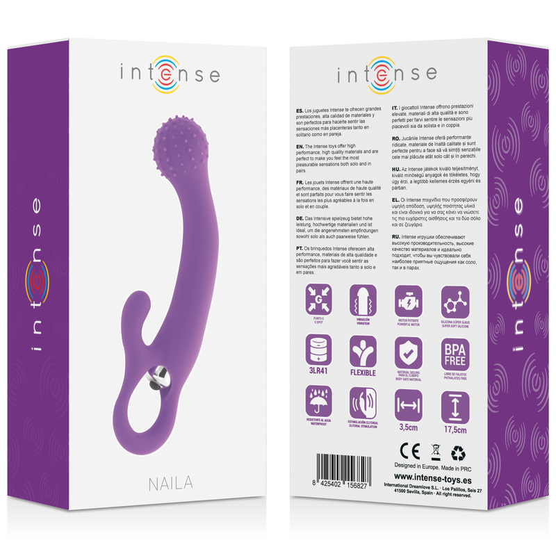 INTENSE - NAILA VIBRATING SILICONE LILAC - NOCTURNA DESIRES