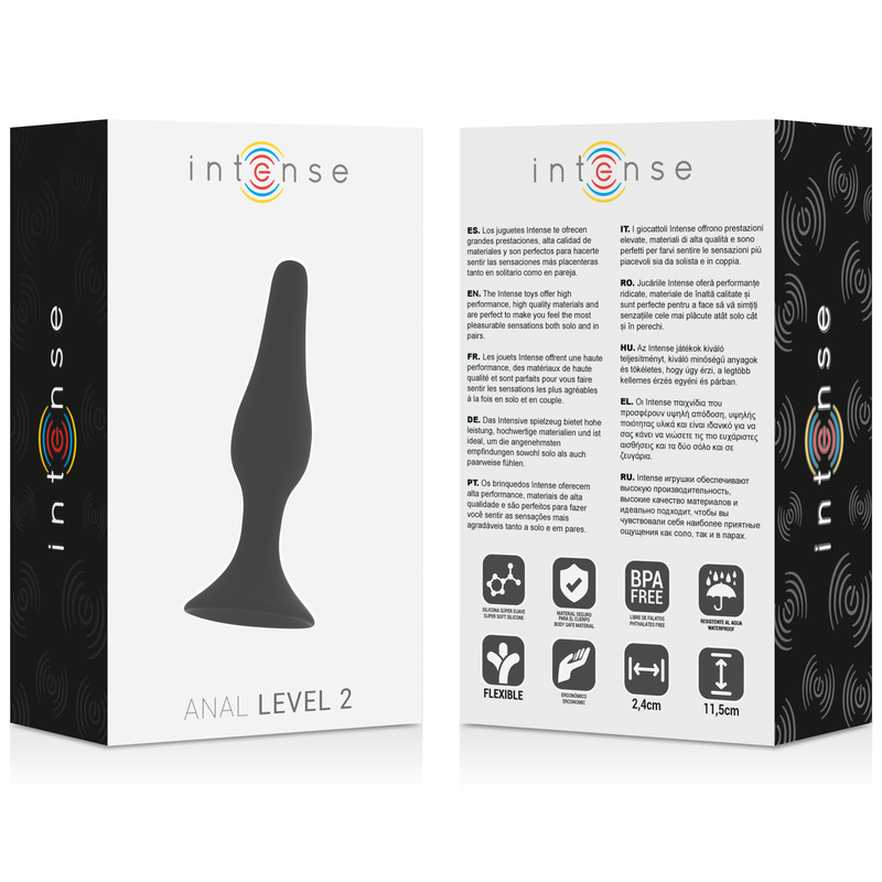 INTENSE - ANAL LEVEL 2 11.5CM BLACK INTENSE ANAL TOYS  NOCTURNA DESIRES
