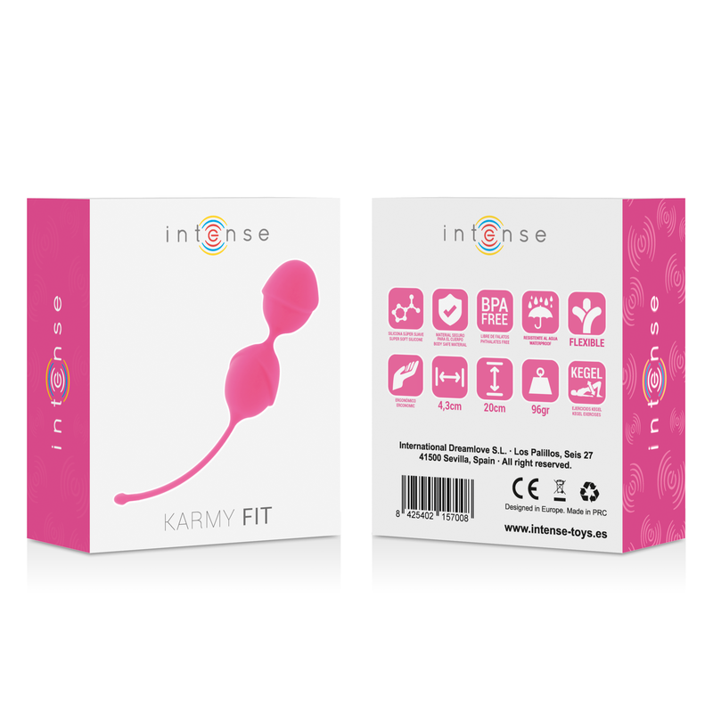 INTENSE - KARMY FIT KEGEL SILICONE FUCHSIA INTENSE HEALTH & FUN  NOCTURNA DESIRES