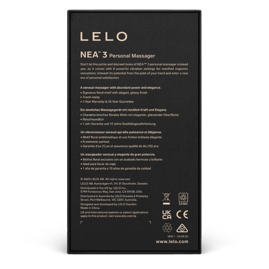 LELO - NEA 3 PERSONAL MASSAGER - BLUE - NOCTURNA DESIRES