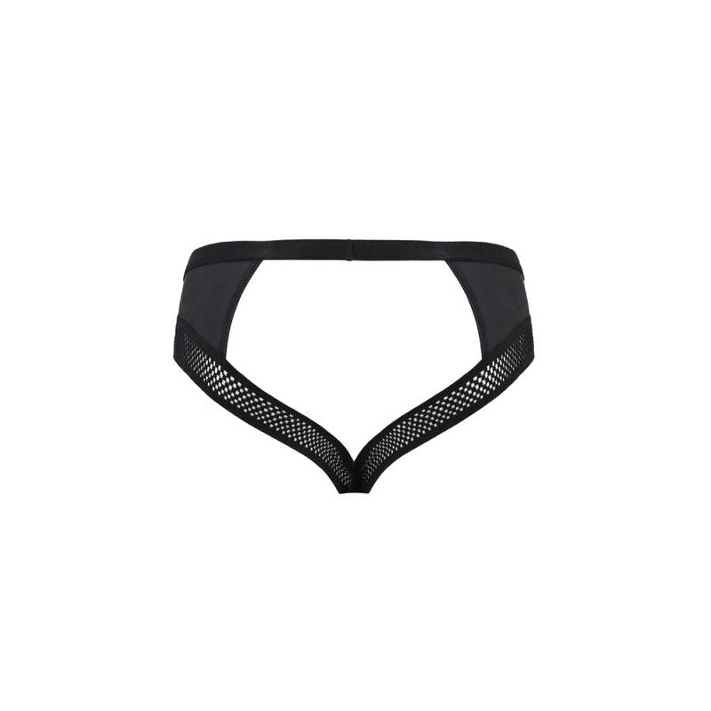 PASSION - 030 OPEN SLIP TOM BLACK L/XL - NOCTURNA DESIRES