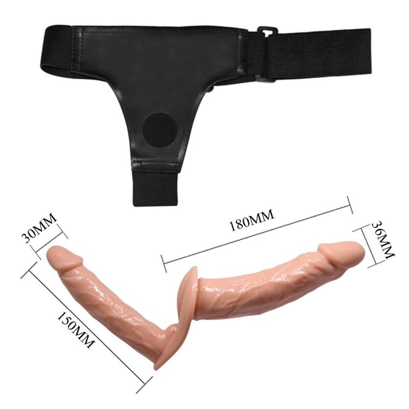 BAILE - ULTRA PASSIONATE DOUBLE DILDOS WITH HARNESS - NOCTURNA DESIRES