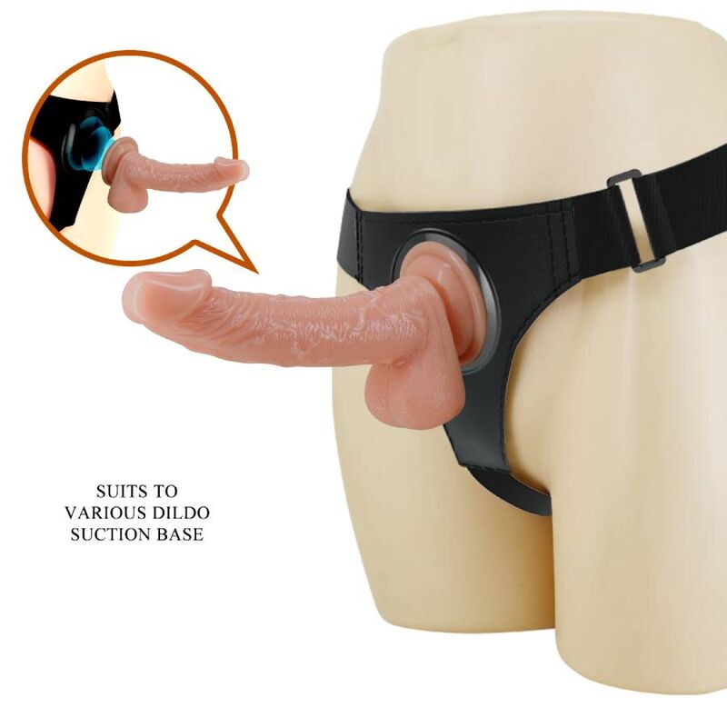 PRETTY LOVE - HARNESS BRIEFS UNIVERSAL HARNESS WITH DILDO KEVIN 19 CM NATURAL - NOCTURNA DESIRES