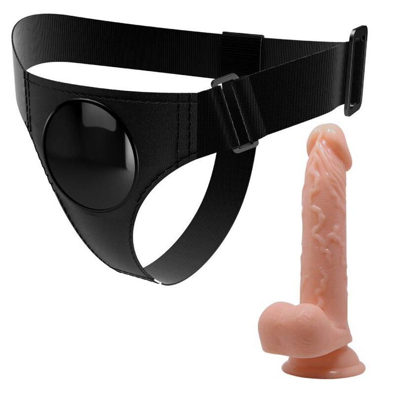 PRETTY LOVE - HARNESS BRIEFS UNIVERSAL HARNESS WITH DILDO KEVIN 19 CM NATURAL - NOCTURNA DESIRES